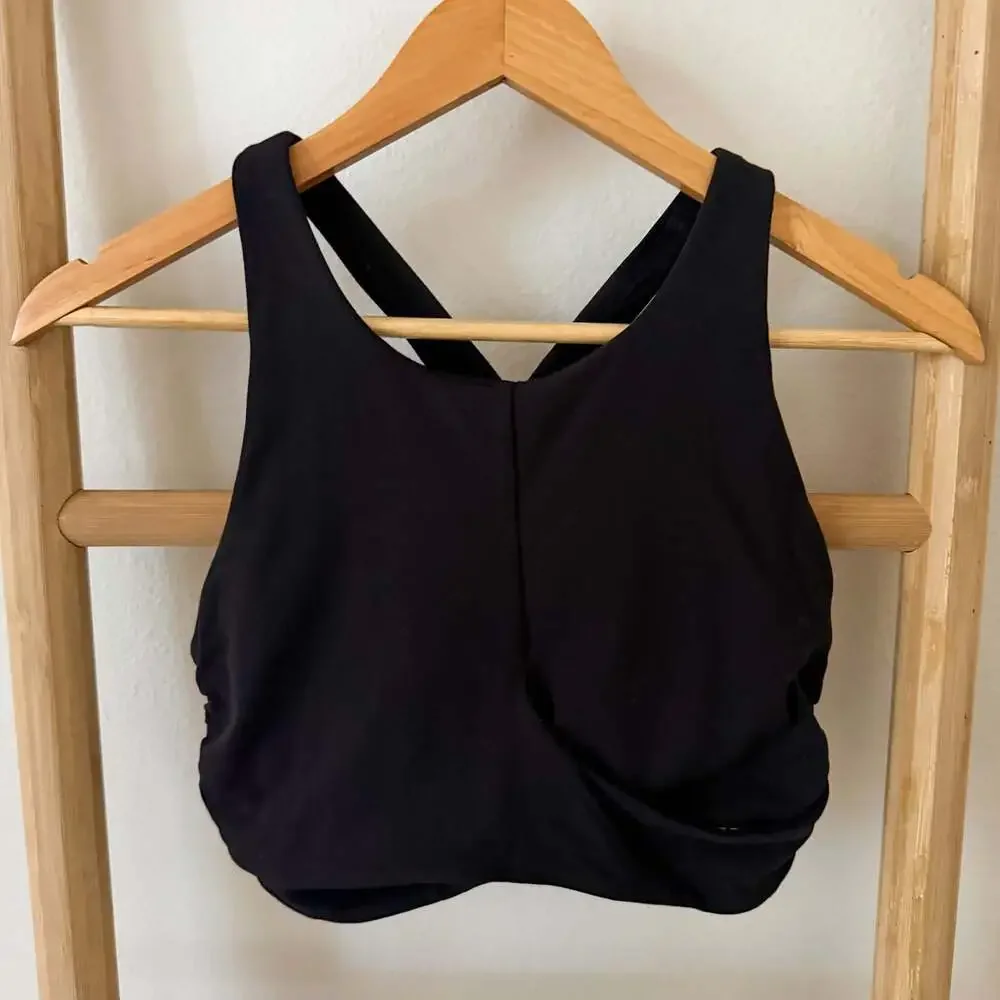 Lululemon Always Aligned Bra Black Size 10 Nulu Criss Cross Yoga Sports Bra